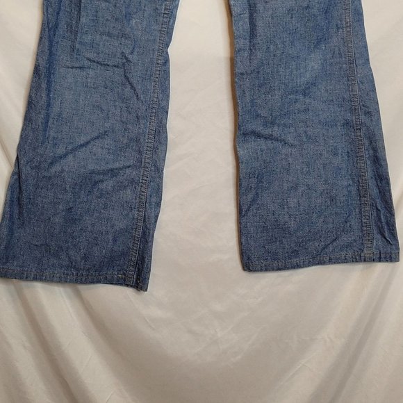 Levis Orange Tab Bell Bottoms 696 Light Weight 1975 Talon Zipper 12 Button - Picture 4 of 14